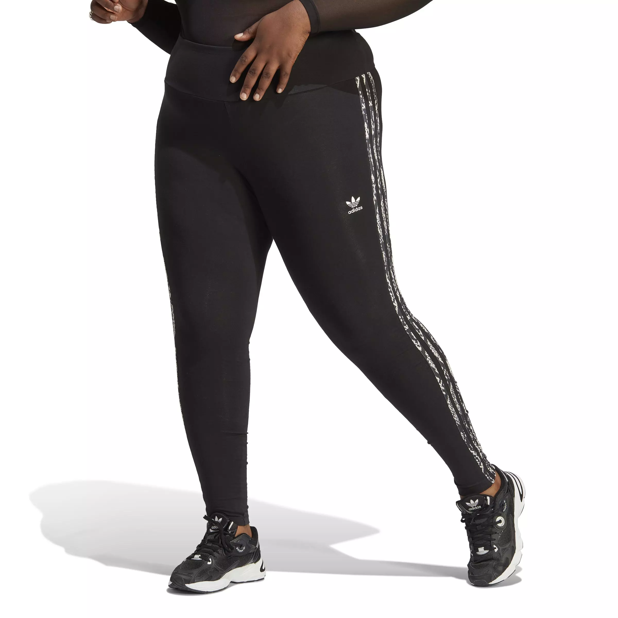 adidas Women s Snakeskin Print Leggings Black Hibbett City Gear